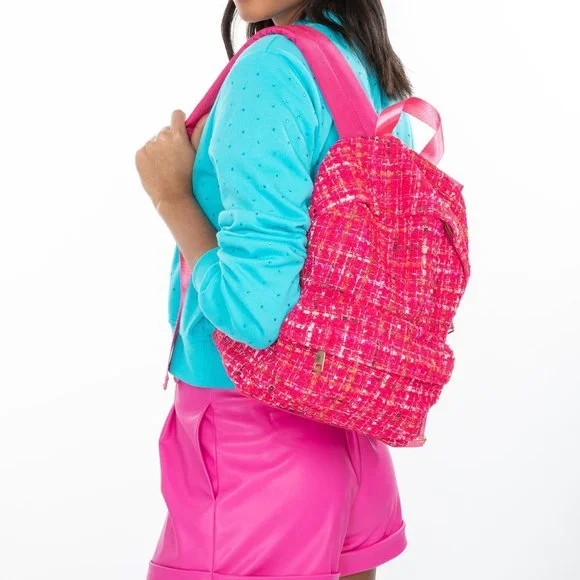 Generation Love | Bags | Eden Tweed Backpack Hot Pink 